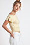 Kayık Yaka Bluz Lub0359 Yellow - 6