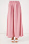 Women's V-Neck Gathered Waist Floral Patterned Pink Double Set - 7