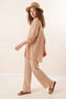 Women's Shirt Collar Oversize Biscuit Two-Piece Set - 2