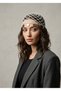 White Color Sequin Detailed Knitted Hat - 4