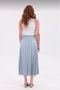 Pleated Midi Skirt High Waist Elastic Casual & Stylish Women's Skirt - 3