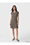 Original Oval Neckline Patterned A-Line Dress - 2