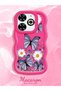 Infinix Smart 8 Plus Compatible Case Camera Protector Red Silicone Couple Phone Case Butterfly Pattern - 2