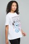 Angel & Stitch Print T-Shirt with Crew Neck and Short Sleeves - 5