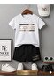 Summer Children's T-Shirt Shorts Unisex (Clothes between Two Lines)