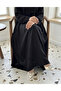 عباءه اسود ساده حرير - 3