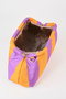 Women's River Lilac-Yellow Striped Lined Bag with Removable Chain Strap Hand and Shoulder Bag - 5