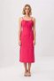 Women's Slip Dress Modal Fabric Thin Straps Sweetheart Neckline Midi Length Unlined Woven Comfortable Casual Modern - 4
