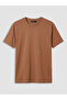 Brown 100% Cotton Regular Fit Basic T-Shirt