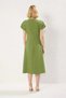 Women's Degaje Collar Short Sleeve A-Line Midi Woven Dress Shirred Elegant Casual Comfortable Modern Stylish - 5