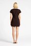 Women's Mini Dress Crew Neck Short Sleeve Belted Bodycon Cutout Woven Fabric Casual Day Night - 5