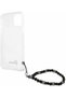 Script Back Cover Plastic Transparent / Black Pearls (iPhone 13 mini) Code: GUHCP13SKPSBK - 8