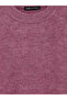 Pink Crew Neck Oversized Women's Knitwear Tunic - 6