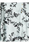 Ecru Ruffled Neck Floral Blouse - 7
