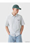 Esvab • Modern & Distinctive Relax Fit Striped Embroidered Men's Shirt