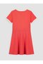Lcw Kids Red Crew Neck Printed Girls' Dress - 3