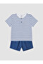 Lcw Baby Ecru Striped Baby Boy Set - 2
