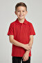 Unisex Kids Red Lacoste Polo Collar Short Sleeve School T-Shirt