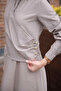 Gray Button Detailed Dress - 4