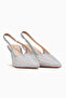 Women's stone detailed stiletto shoe 26y 26y484 silver - 5