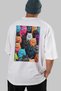 For the Love of Cats 34 Cats Printed White Oversize T-Shirt 100% Cotton Unisex Cat Lover Premium Design - 6