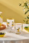 Lemon Patterned Soft Drink Glass 420 ml Yellow - 5