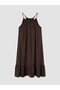Peak New Season Tie-Neck Beaded Detailed Dress - 7