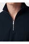 Nevavm Zippered Polo Collar Men's T-Shirt with Difference - 3