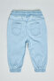 بنطال جينز رياضي مغسول مع خصر برباط - 2