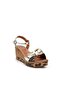 Frzn 03189 Women's Wedge Heel Floral Patterned Sandals Shoes - 2
