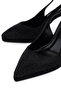Women's Textile Black Heeled Shoes - 4