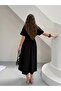 Women's Long Dress with Belt Detail - 3