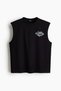 Baskılı Kolsuz Üst Loose Fit - 4