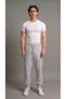 Men's Gray Parachute Pants Sweatpants with Zipper Pockets and Elastic Cuffs - 7