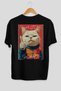 39 Cats for the Sake of Cat Love Printed Black Oversize T-Shirt 100% Cotton Unisex Cat Lover Premium Design