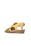 Yellow Leather Women's Sandals - 5