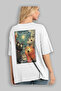 For the Love of Cats 110 Cat Printed White Oversize T-Shirt 100% Cotton Unisex Cat Lover Premium Design - 3