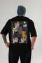 27 Cats for Cat Lovers Printed Black Oversize T-Shirt 100% Cotton Unisex Cat Lover Premium Design - 2