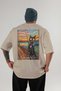 For the Love of Cats 23 Cats Printed Beige Oversize T-Shirt 100% Cotton Unisex Cat Lover Premium Design - 2