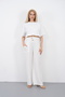 Muslin Palazzo Trousers Women's Summer Loose Wide Leg Casual Comfortable Elastic Waist Pocketed Daily Stylish Trousers - 8