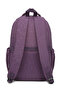 Large Size Multi-Pocket Waterproof Crinkle Fabric High School School Bag with Laptop Compartment Plum - 3