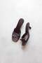 Claus Women's Heeled Satin Sandals Brown Polka Dot - 2