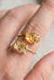 Citrine Ring Quality Adjustable Brass Natural Stone Quality Premium Gold Color - 2