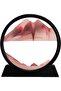 3D Dynamic Sand Art Liquid Motion, Moving Sand Art Picture Round Glass 3D Deep Sea Sandscape in Motion Display Flowing Frame Relaxing Desktop Home Office Work Decor