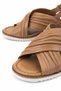 Women's Genuine Leather Tan Heeled Shoes - 3