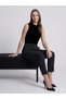 Ercan Akdeni̇z Women's Navy Blue High Waist Fabric Trousers 5012 - 3