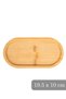 Bamboo Oval Presentation and Serving Tray 19.5X10 cm - Bamboo Tray - Bamboo Wooden Stand for Oil Pot Base - 5