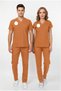 Unisex Orange Emblem Clinic Support Staff Scrubs Set Medical Uniform Compliant with New Regulations