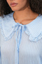 Women's Baby Collar Shirt Blouse 1463 - Blue - 5