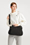 Daily Medium Size Waterproof Crinkle Fabric Women's Shoulder Bag Black - 7